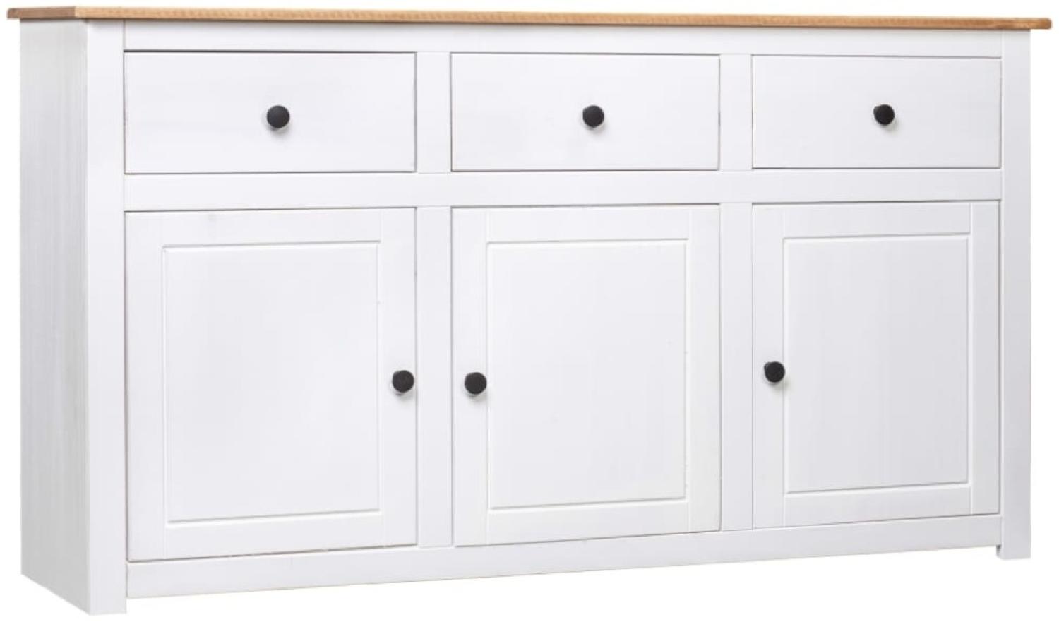 vidaXL Sideboard Weiß 135x40x80 cm Kiefernholz Panama 282705 Bild 1