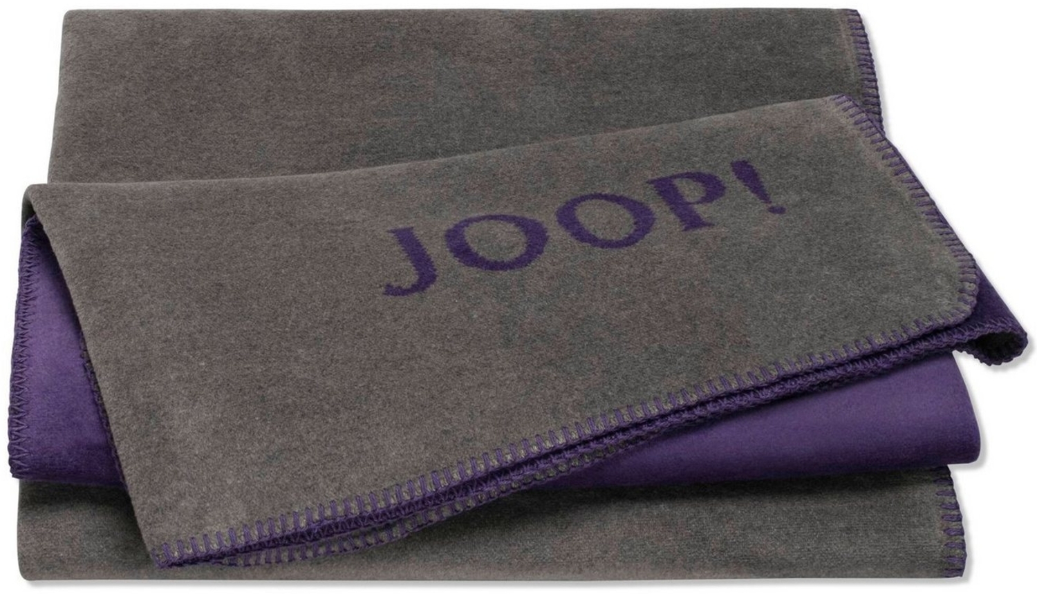 Joop! Wohndecke Kuscheldecke 150x200 cm Doubleface uni schiefer violett 791153 Bild 1