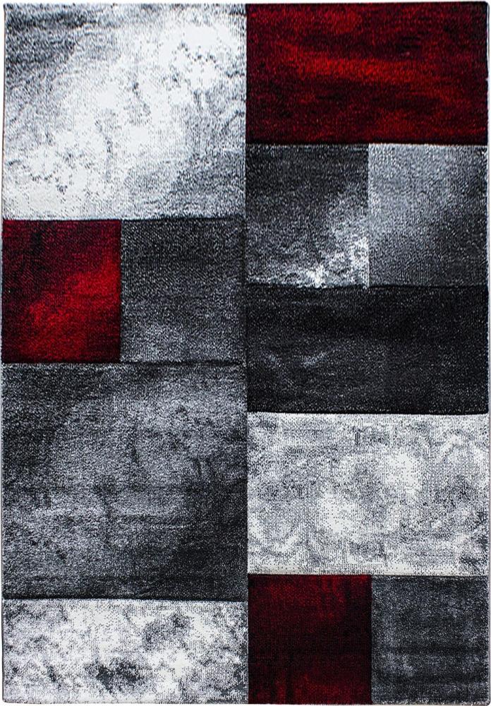 Kurzflor Teppich Hara rechteckig - 140x200 cm - Rot Bild 1