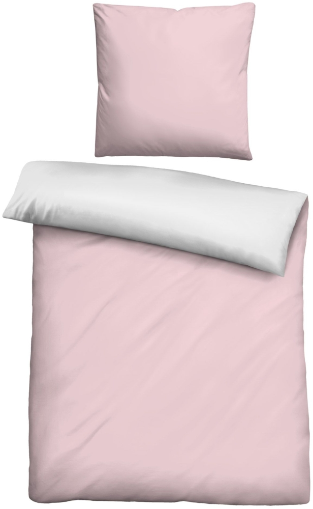 Traumhaft Schlafen - Castell - Markenbettwäsche 0560500 Microfaser Satin Bettwäsche, rose, 1x 155x220 cm + 1x 80x80 cm Bild 1