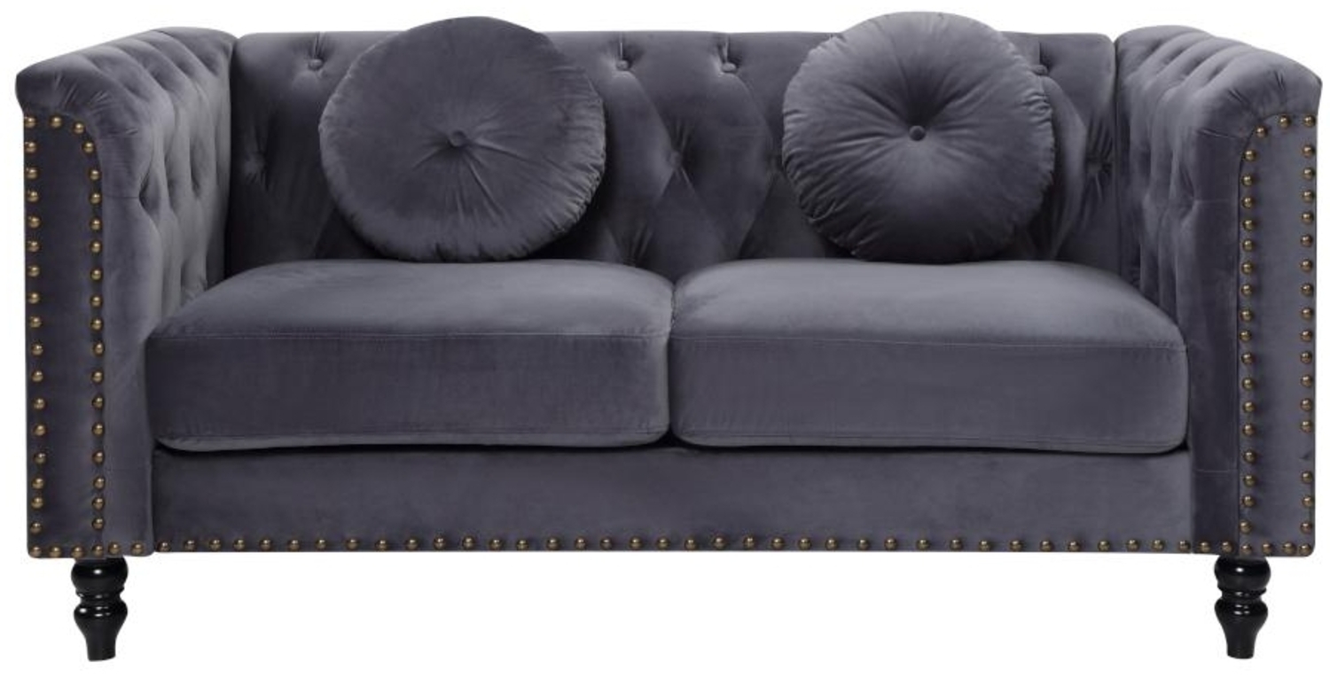 2-Sitzer-Sofa TURNER - Samt - Anthrazit Bild 1