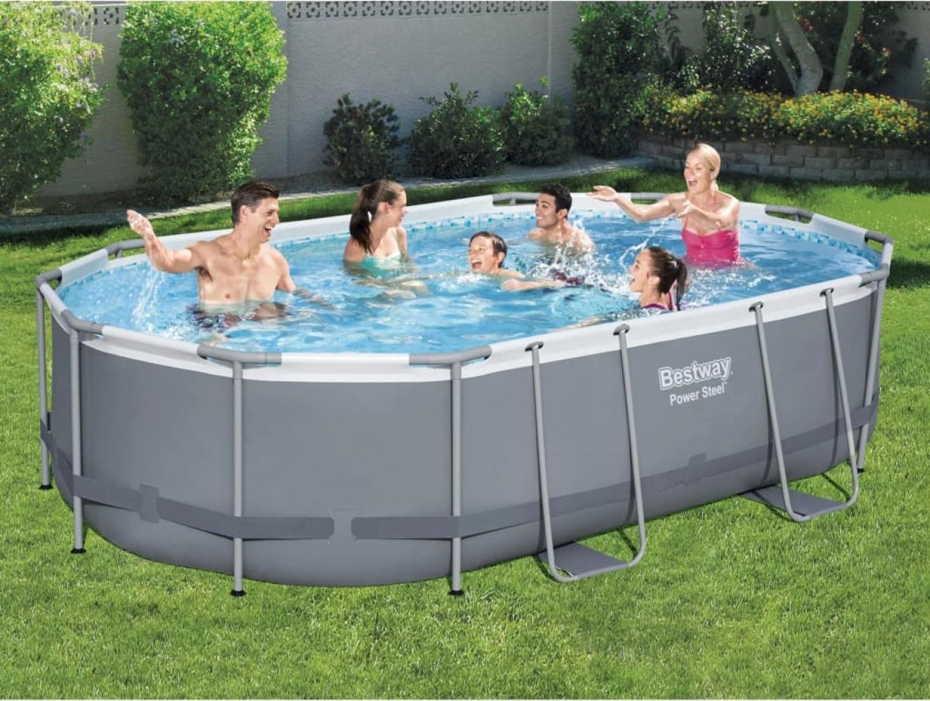 Bestway Power Stahlrahmen-Pool Set 488x305x107 cm 92818 Bild 1