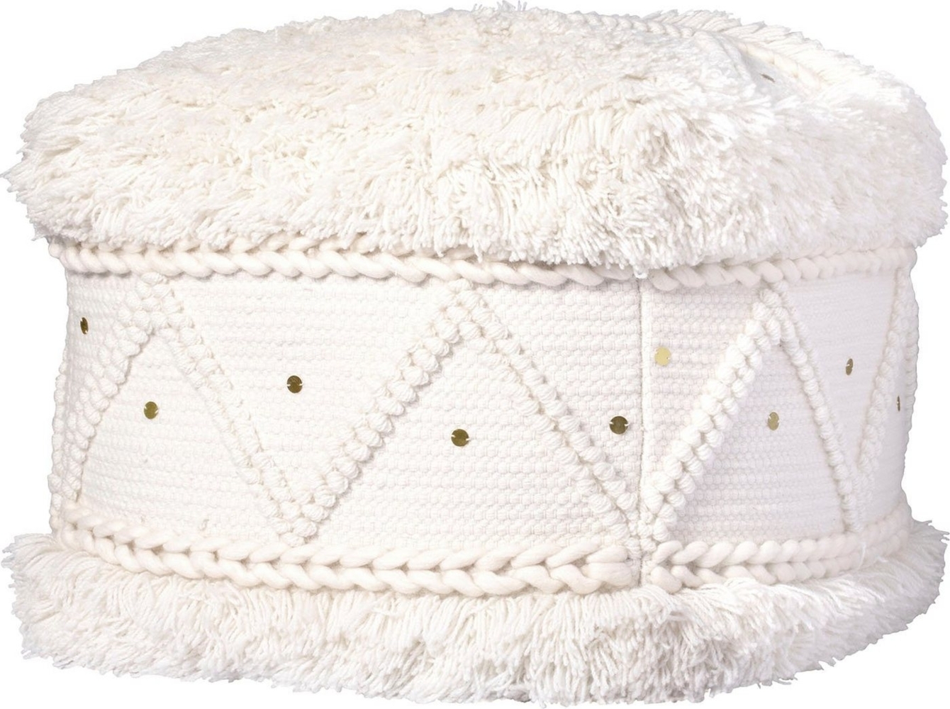 Pouf Bohist 525 Creme 50cm x 50cm Bild 1