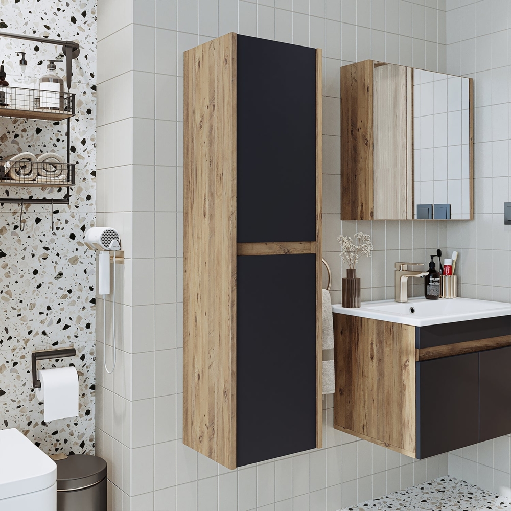 Roomart, Badezimmermöbel, Hochschrank, 35 cm breit, Badregal Bild 1