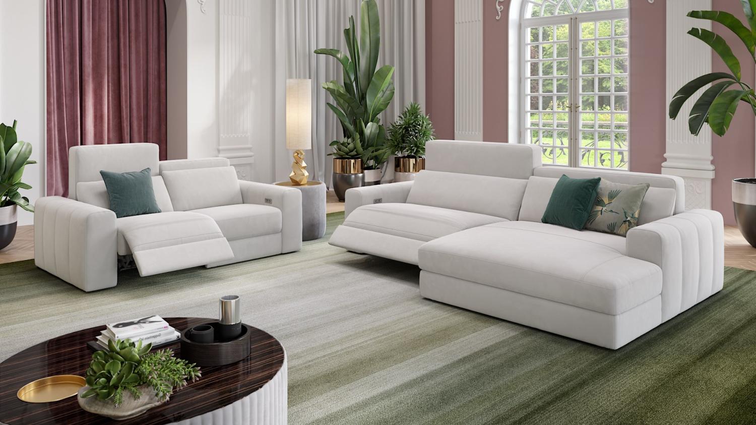 Sofanella Ecksofa CAPRI Eckcouch Stoffgarnitur Stoff in Lila M: 234 Breite x 102 Tiefe Bild 1