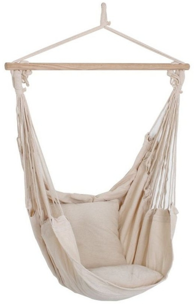 Hängesessel TOBAGO Beige mit 2 Kissen Bild 1
