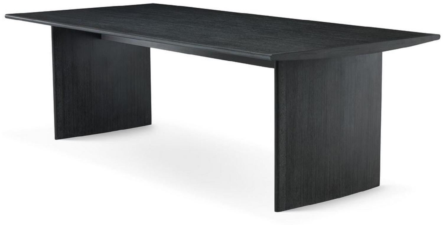 Casa Padrino Luxus Esstisch Anthrazitgrau 230 x 110 x H. 76 cm - Massivholz Küchentisch - Rechteckiger Esszimmertisch - Luxus Esszimmer Möbel Bild 1