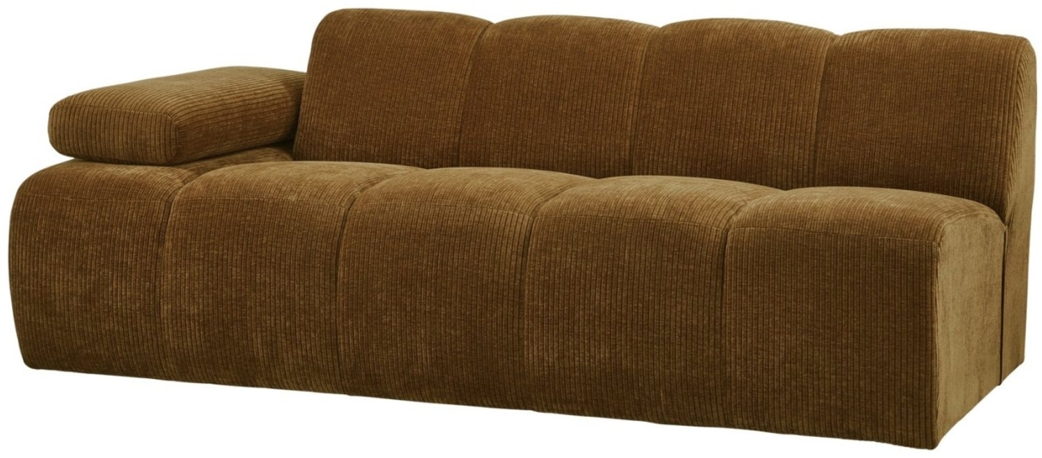 Modulsofa Mojo Flachcord 2er Arm-Links, Honiggelb Bild 1