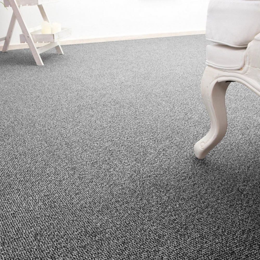 Andiamo Teppichboden Feinschlinge Carlos, rechteckig, Höhe: 6,5 mm, melierte Optik, Breite 400 cm oder 500 cm, strapazierfähig, Wohnzimmer Bild 1