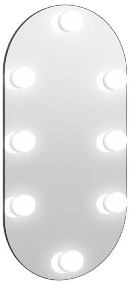 vidaXL Spiegel mit LED-Leuchten 60x30 cm Glas Oval 3102974 Bild 1