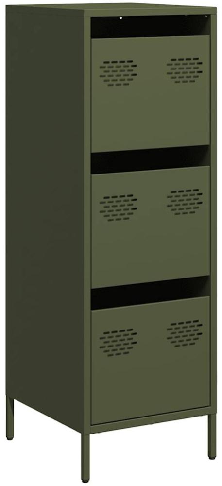 vidaXL Highboard Olivgrün 39x35x103,5 cm Stahl 851404 Bild 1
