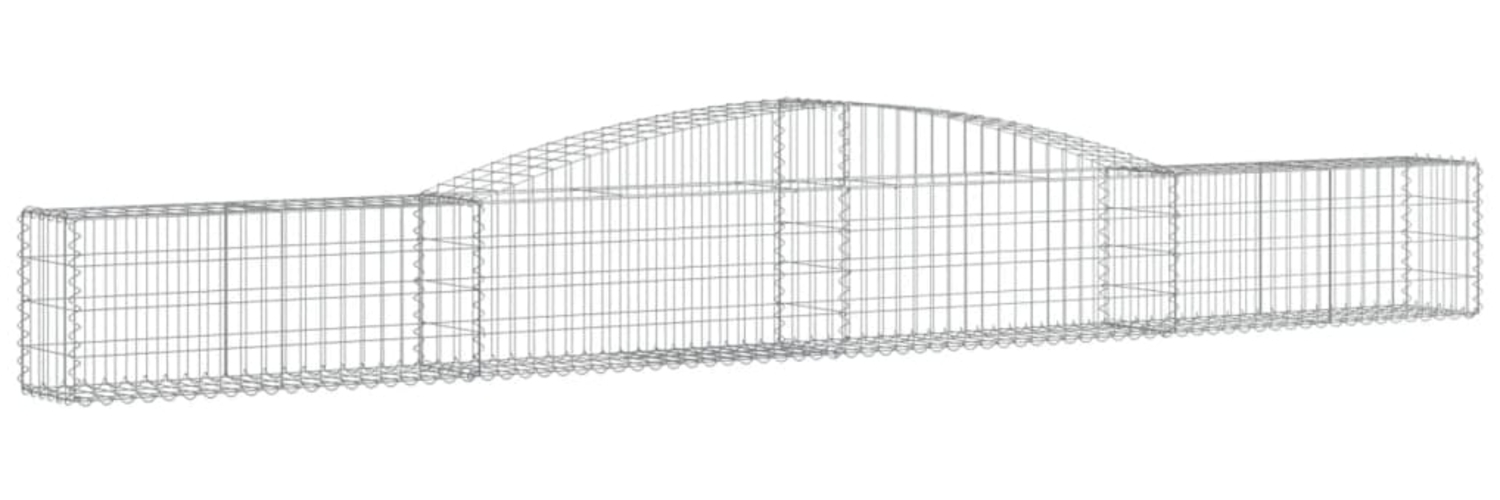 vidaXL Gabione mit Hochbogen 400x30x40/60 cm Verzinktes Eisen 153522 Bild 1