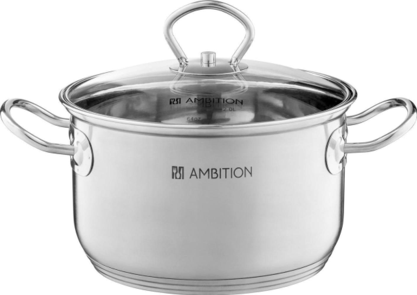 AMBITION Topf mit Glasdeckel 2. 8L ACERO (60810) Bild 1