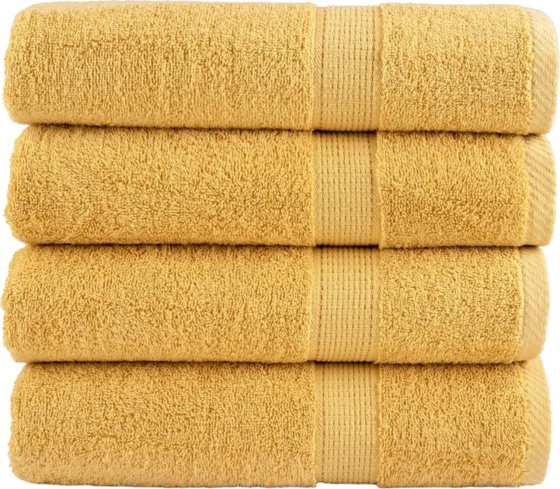 vidaXL Premium-Badetücher SOLUND 4 Stk. Gold 100x150 cm 600 g/m² 137288 Bild 1