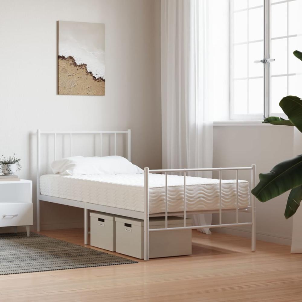 vidaXL Schaumstoffmatratze Weiß 90x210 cm Härtegrad H2 H3 4016631 Bild 1