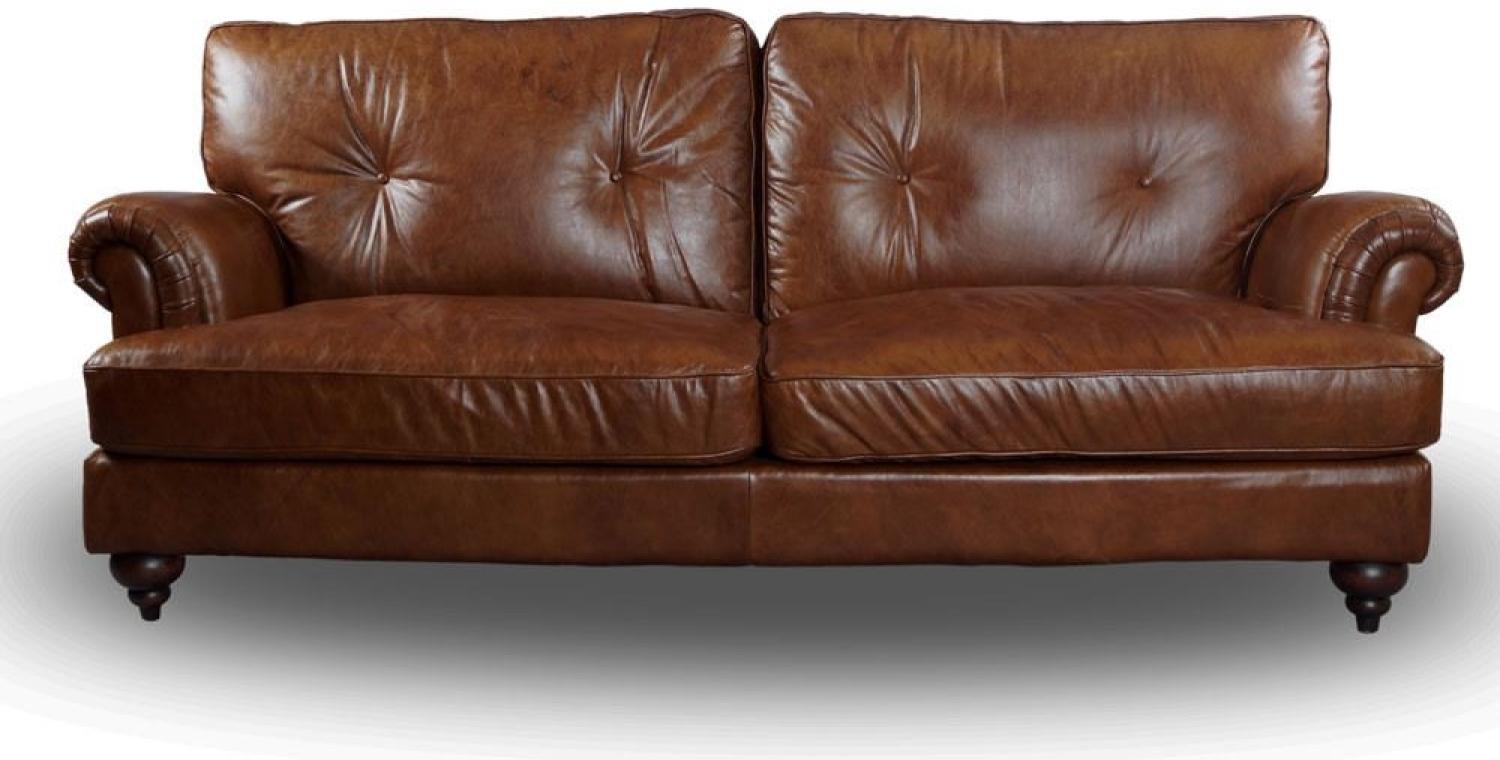 Clubsofa Pembury 3-Sitzer Leder "Montaigne-Brown" Bild 1