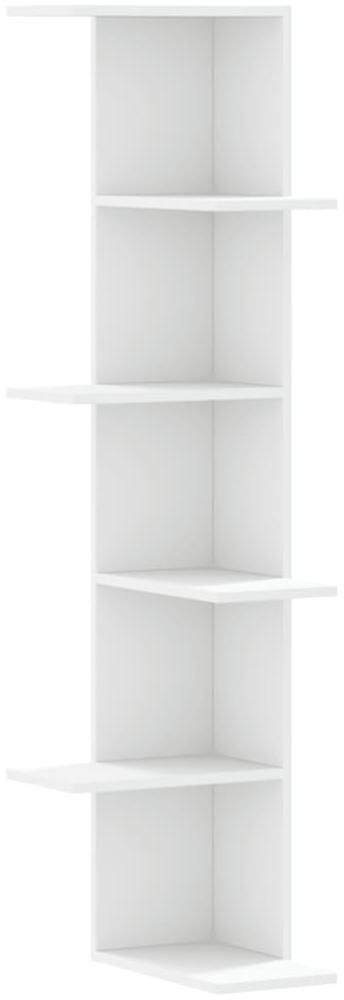 vidaXL Wand-Eckregal Weiß 36,5x36,5x140 cm Holzwerkstoff 852627 Bild 1