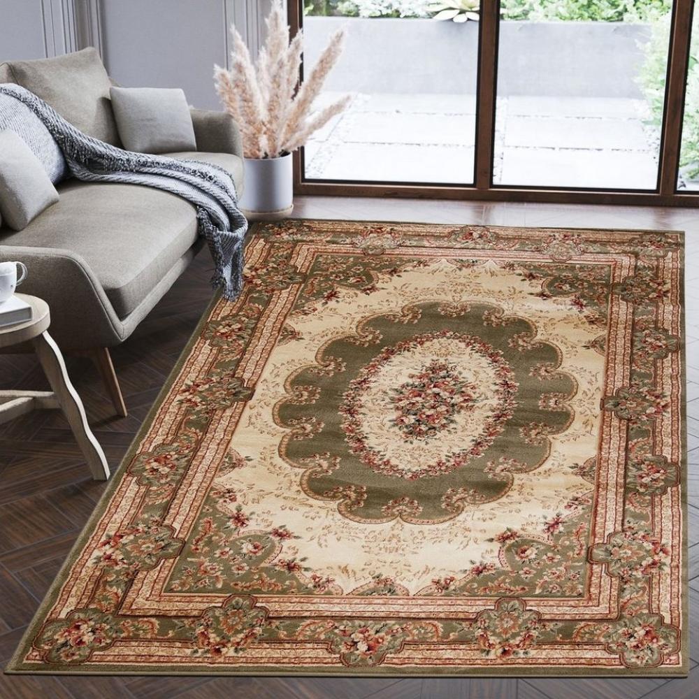 Mazovia Orientteppich Oriente Teppich - Traditioneller Teppich Orient Grün, 60 x 100 cm, Geeignet für Fußbodenheizung, Pflegeleicht, Wohnzimmerteppich Bild 1