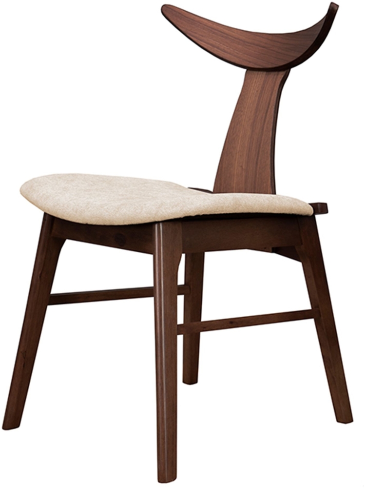 Selsey ‘Henrico’ Holzstuhl, Nussbaum/Latte Bild 1