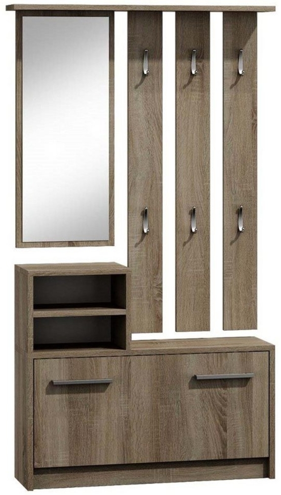 TOPESHOP Garderoben-Set Traumgarderobe: Kleiderschrank, Garderobenständer & Spiegel Bild 1