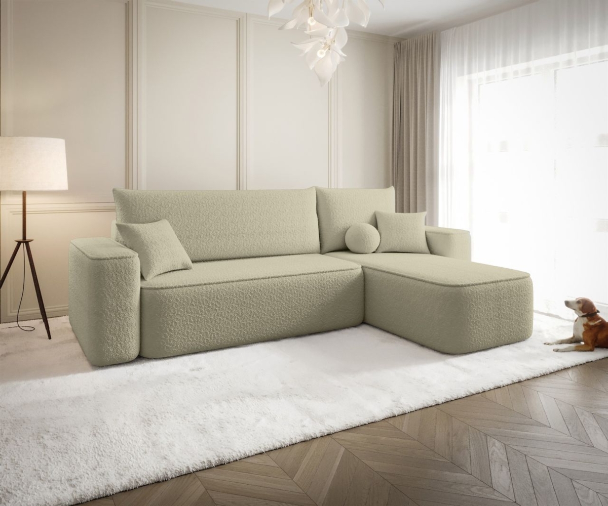 Ecksofa Schlafsofa Sofa AGEPO Stoff Quelle Latte Ottomane Rechts Bild 1