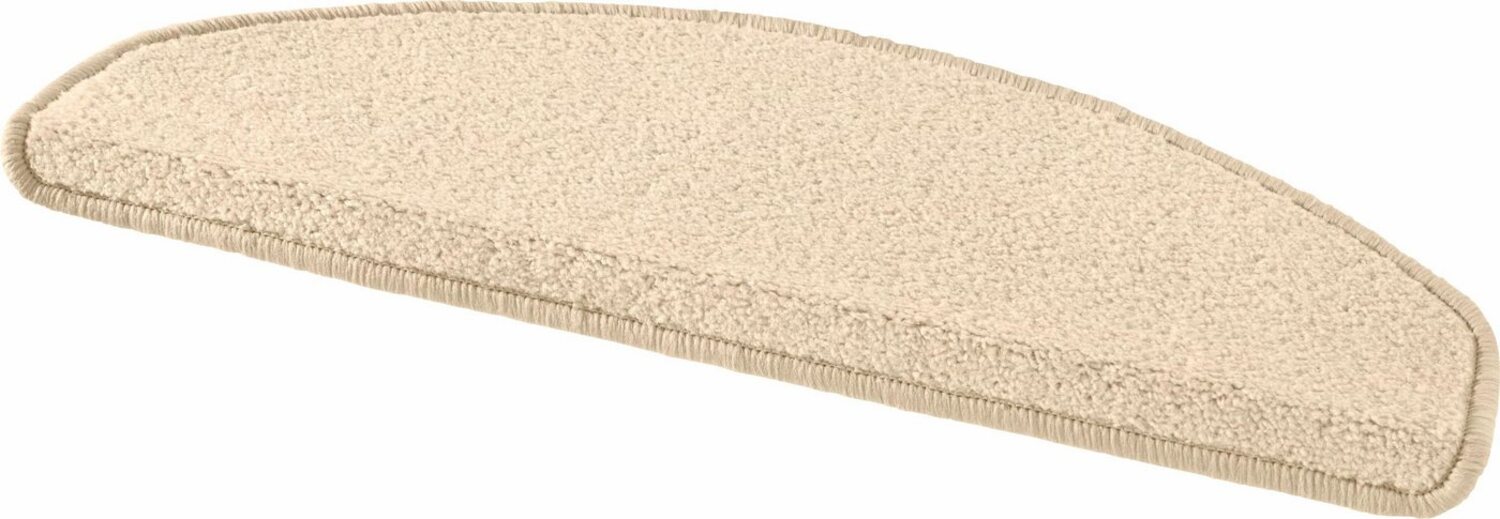 Kurzflor Stufenmatten Treppenteppich Uni Fancy - 23 x 65 x 0,7 cm, beige Bild 1