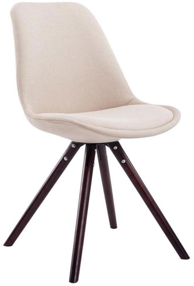 Besucherstuhl Toulouse Stoff Cappuccino Rund creme Bild 1