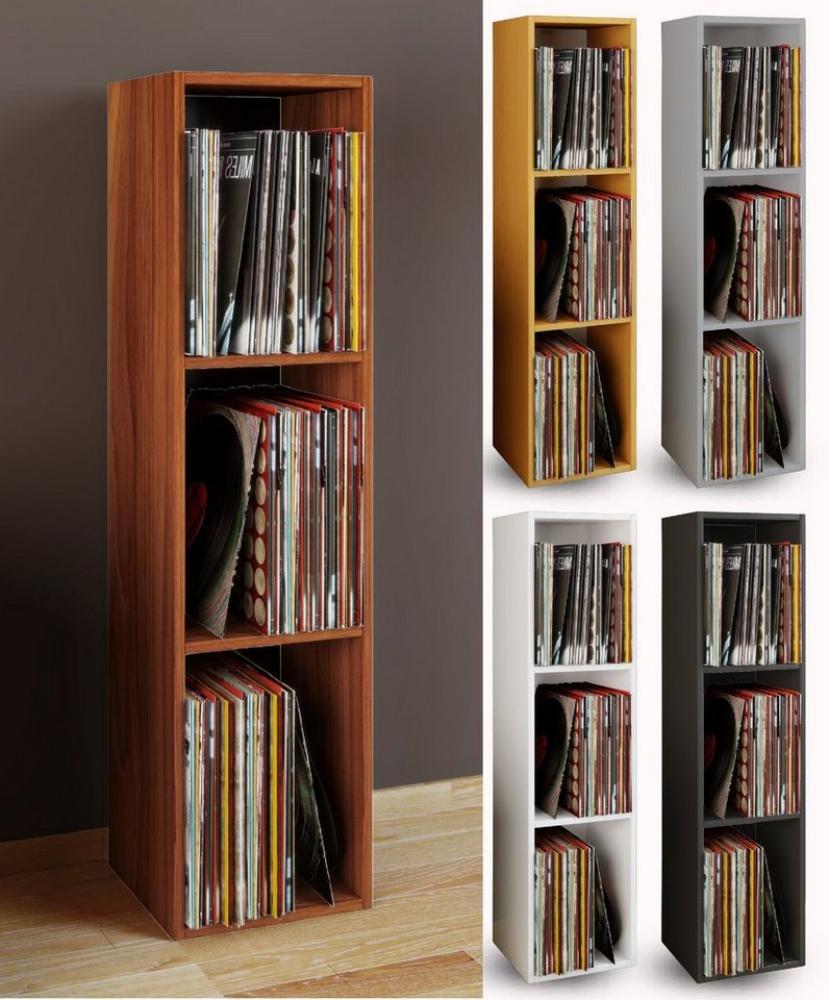 VCM CD-Regal Holz Schallplatten LP Stand Regal Platto 3fach, 1-tlg. Bild 1