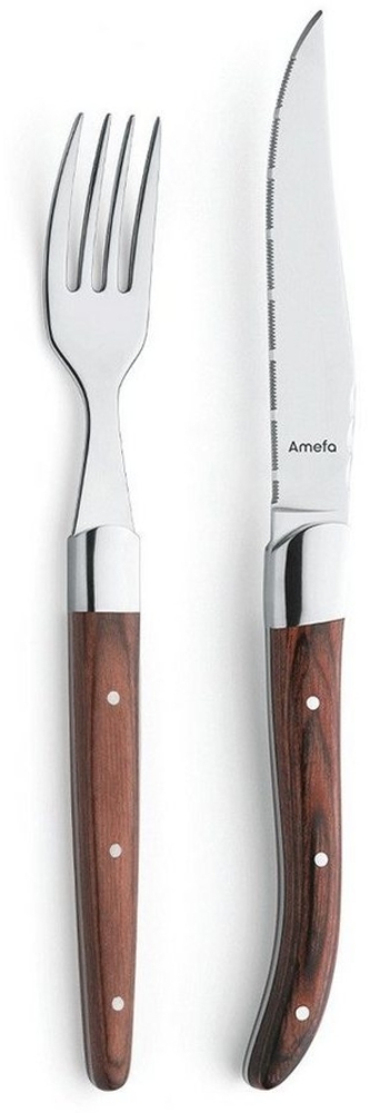 Amefa Steakbesteck ROYAL STEAK (4-tlg), 13/0,18/0,Pakkaholz, holz, hochglanzpoliert Bild 1