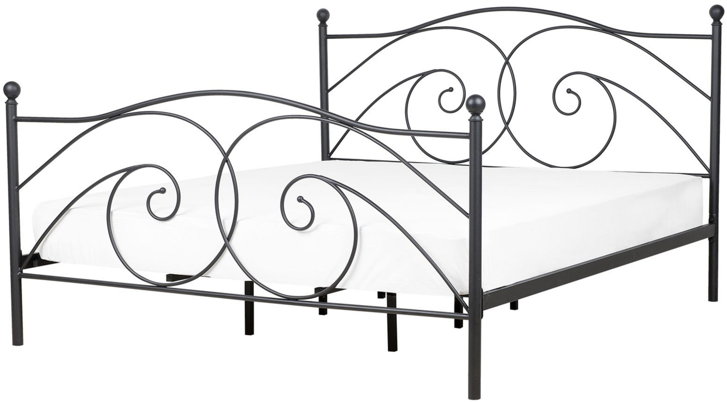 Metallbett schwarz Lattenrost 180 x 200 cm DINARD Bild 1