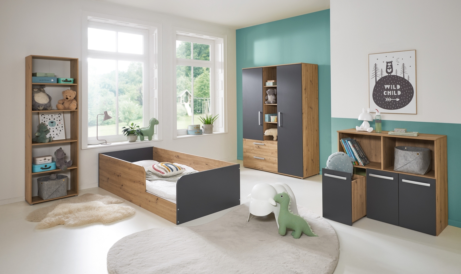 arthur berndt Jugendzimmer-Set Kinderzimmer »Alessio« Set 4-teilig, (Set, 4-tlg), Modernes Kleinkinderzimmer - Set Bild 1