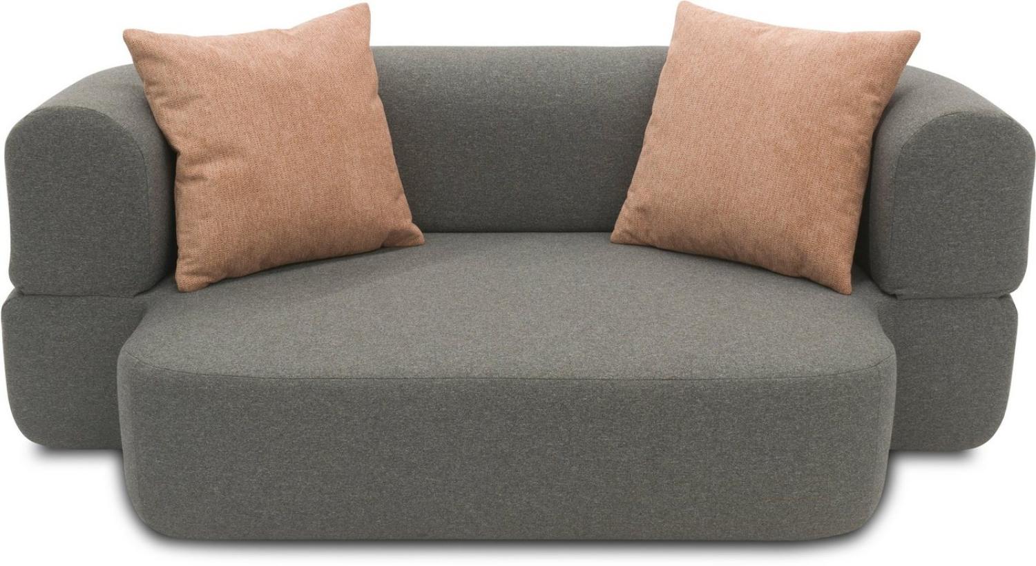 INOSIGN Schlafsofa Denair oval Federkern, 2-Sitzer durch Klappen verwandeln in eine Liegefläche Bild 1