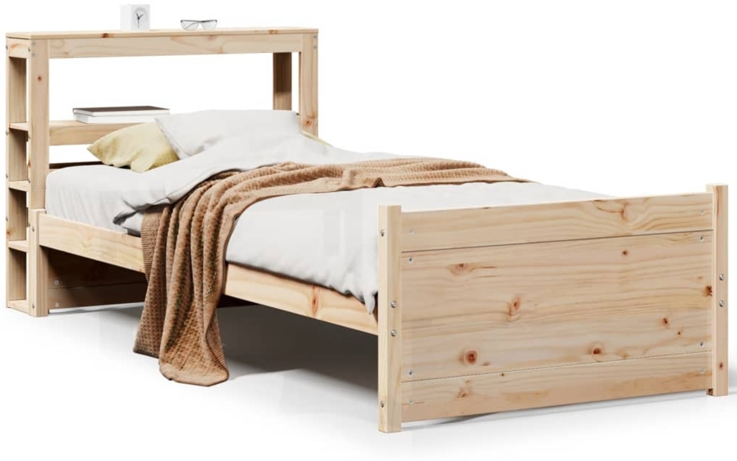 vidaXL Bettgestell mit Kopfteil ohne Matratze 100x200 cm 3306017 Bild 1