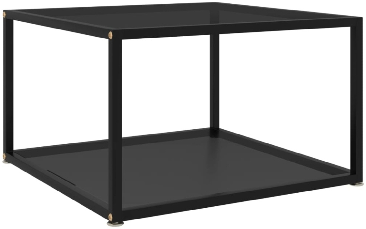 vidaXL Beistelltisch Schwarz 60x60x35 cm Hartglas [322888] Bild 1