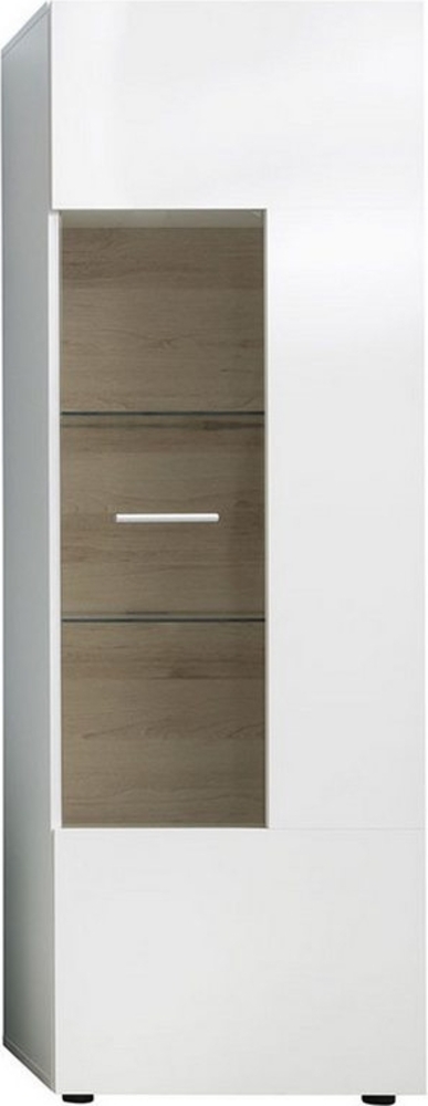 ebuy24 Vitrine Aras Vitrinenschrank 1 Tür weiß. Bild 1