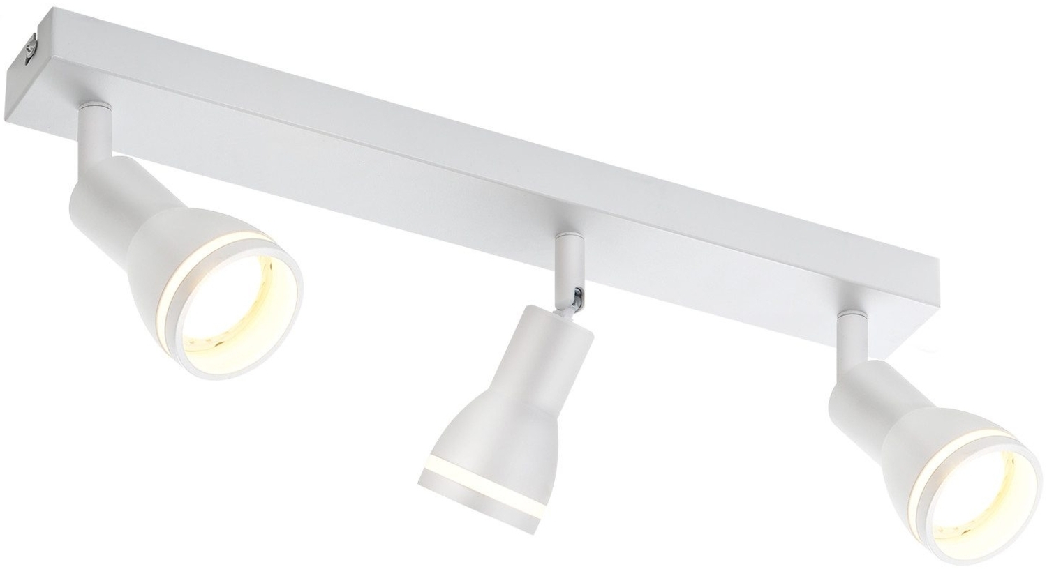 ZMH Moderne weiße Deckenleuchte: 3 verstellbare Deckenstrahler aus Metall, GU10 Deckenlampe, für Schlafzimmer, Esszimmer, ohne Leuchtmittel Bild 1