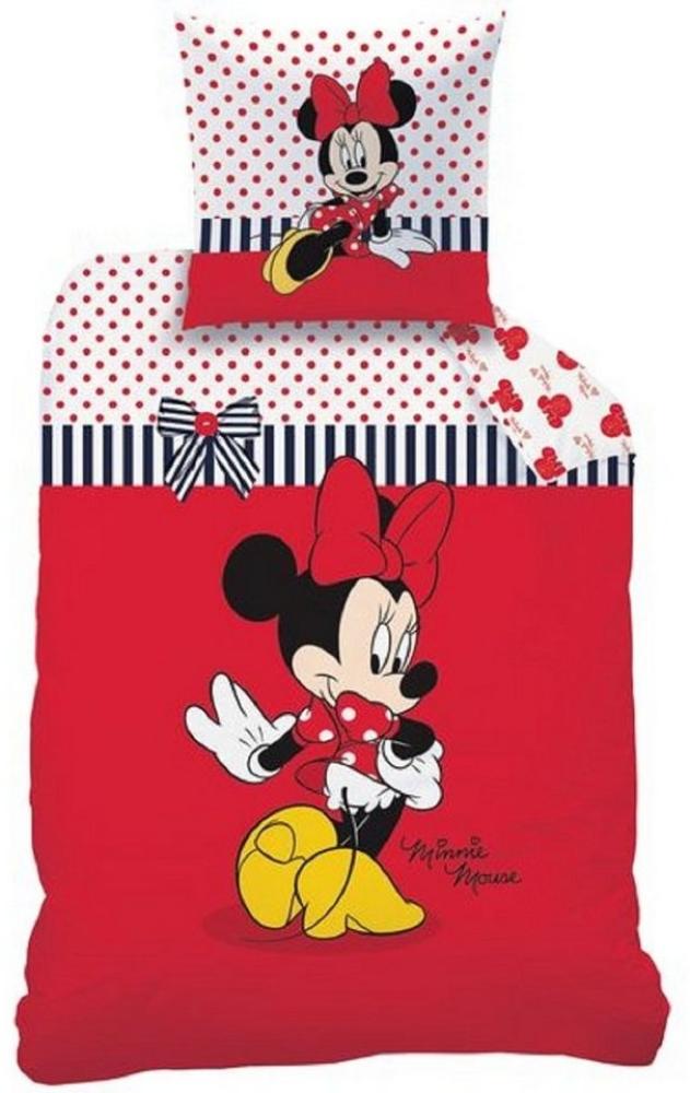 CTI Kinderbettwäsche Biber Bettwäsche Minnie Sweetie Flanell 80x80 cm 135x200 cm Bild 1