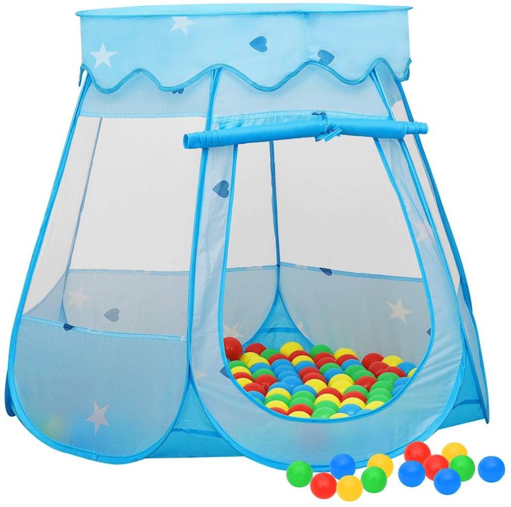 Kinder-Spielzelt Blau 102x102x82 cm Bild 1