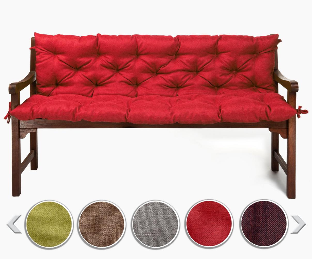 sunnypillow Bankauflage Bankauflage Stuhlkissen viele Farben und Größen zur Auswahl, 140x50x50cm rot Bild 1