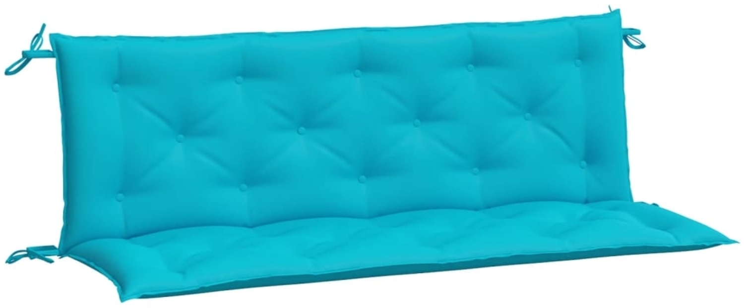 vidaXL Gartenbank-Auflagen, 2 Stk., Polyester, Türkis, 150 x 50 x 7 cm Bild 1