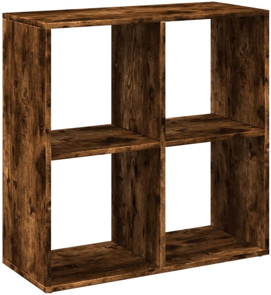 vidaXL Raumteiler-Bücherregal Räuchereiche 69,5x29x69,5 cm 858007 Bild 1