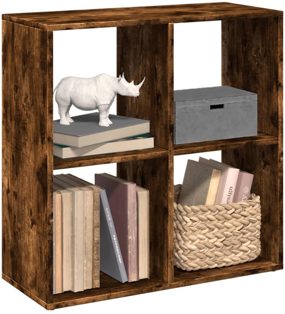 vidaXL Raumteiler-Bücherregal Räuchereiche 69,5x29x69,5 cm 858007 Bild 1