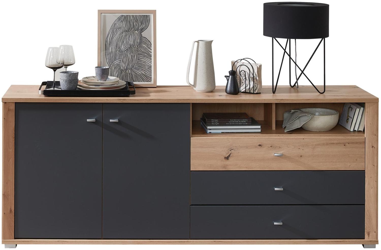 Sideboard PABLO - Artisan Eiche - Graphit - 193 cm Bild 1