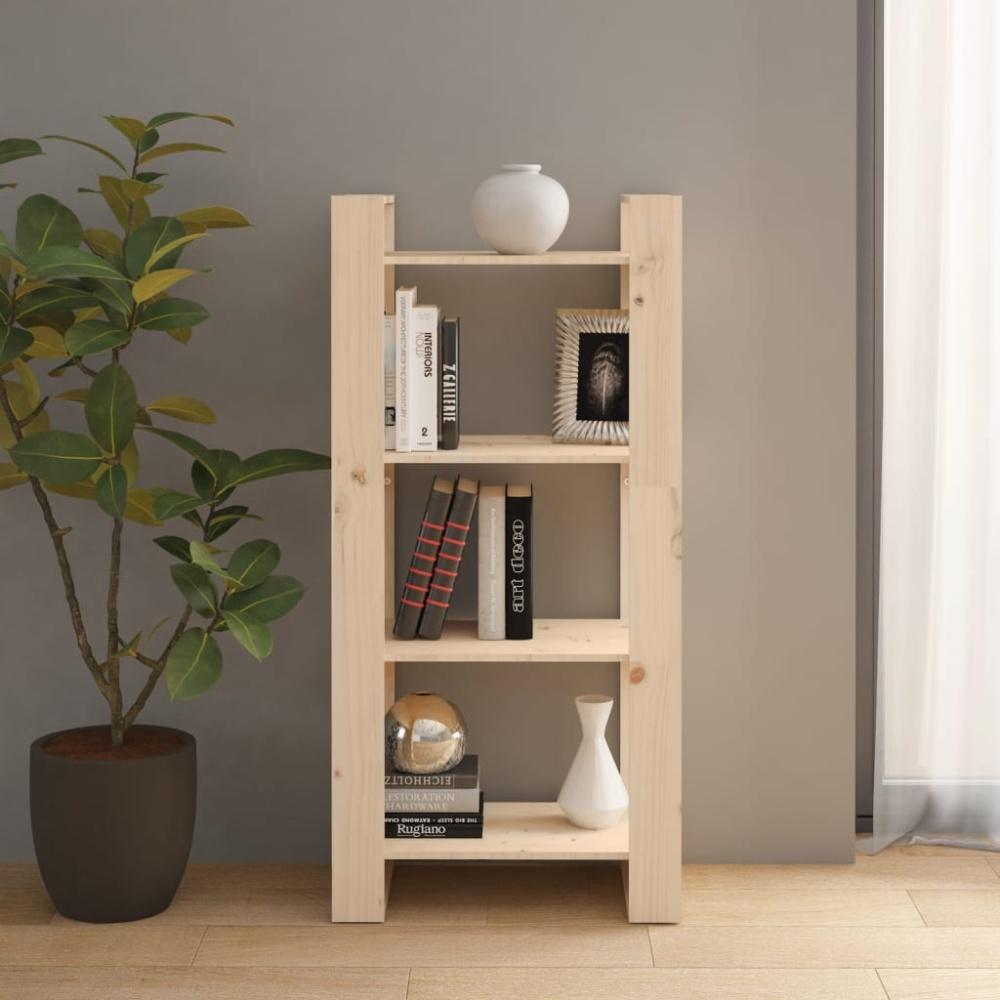 vidaXL Bücherregal/Raumteiler 60 x 35 x 125 cm Massivholz 813884 Bild 1