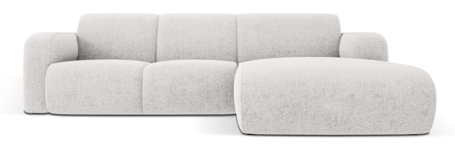 Micadoni Boucle Ecksofa Molino 4-Sitzer Rechts Chenille Hellgrau Bild 1