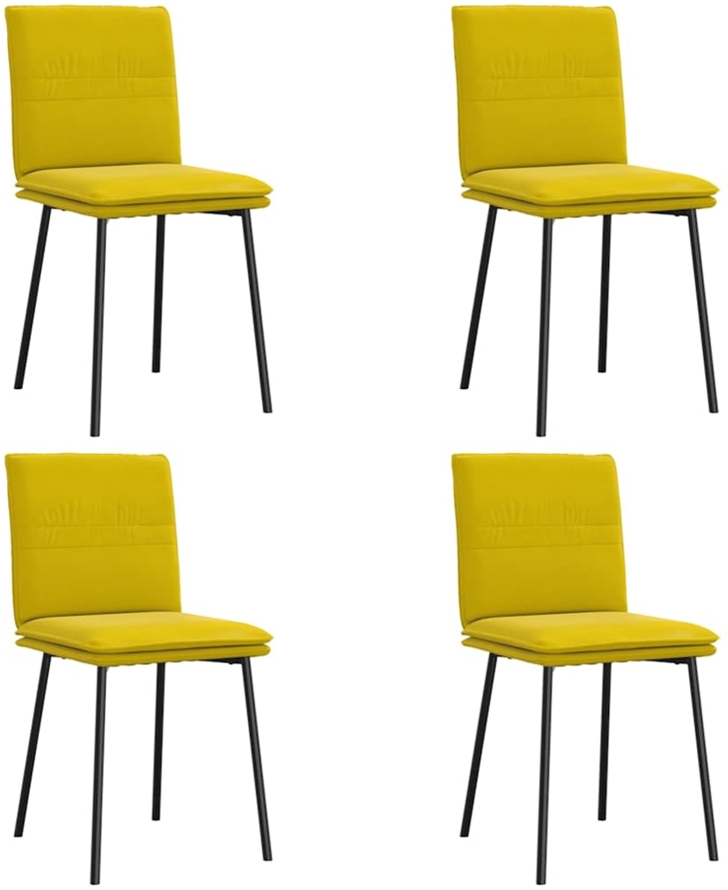 vidaXL Esszimmerstühle 4 Stk. Gelb Samt 3315351 Bild 1