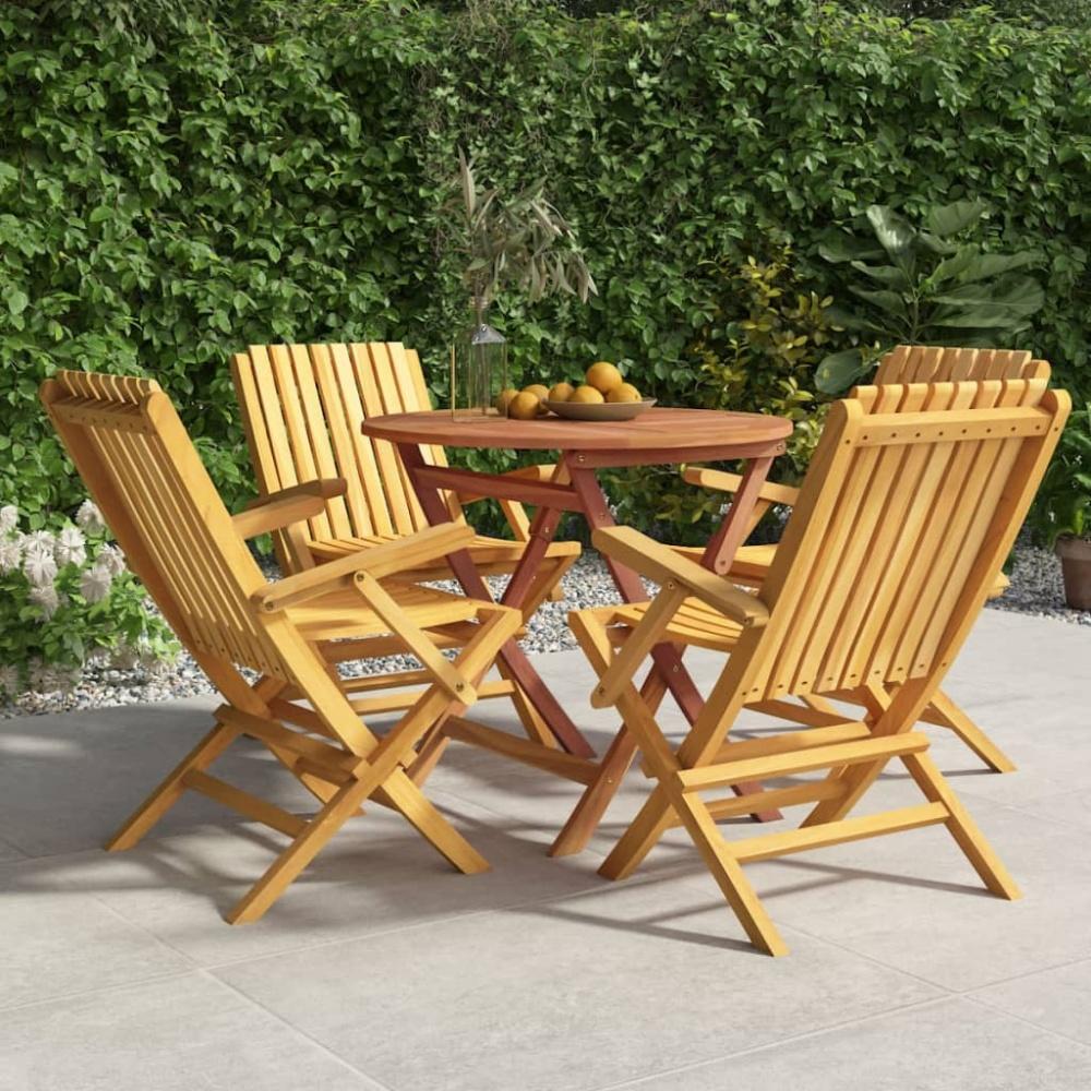 vidaXL 5-tlg. Garten-Essgruppe Massivholz Teak 3155019 Bild 1