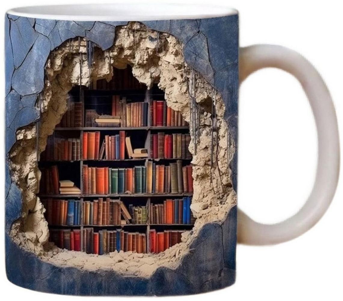 MAGICSHE Tasse 3D-Bücherregal-Kaffeetasse Kreatives Design Becher Bild 1