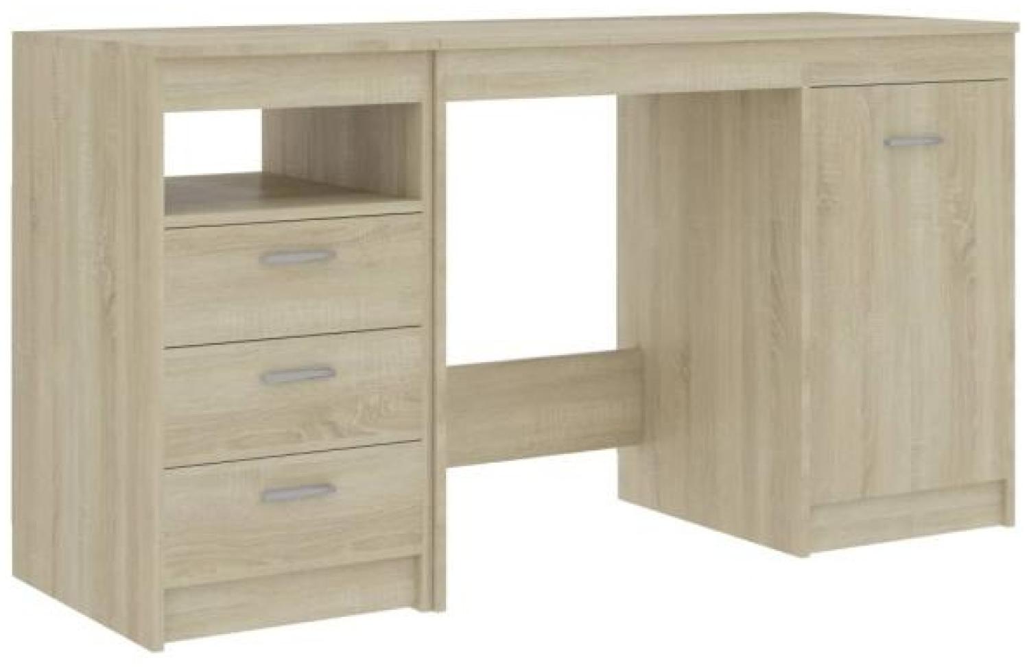 vidaXL Schreibtisch Sonoma-Eiche 140x50x76 cm Holzwerkstoff 3054783 Bild 1