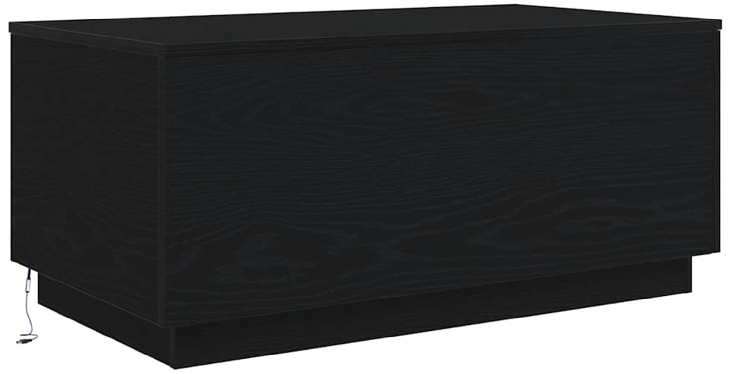 vidaXL Couchtisch mit LED-Leuchten Schwarz Eichen-Optik 90x50x40 cm 862260 Bild 1